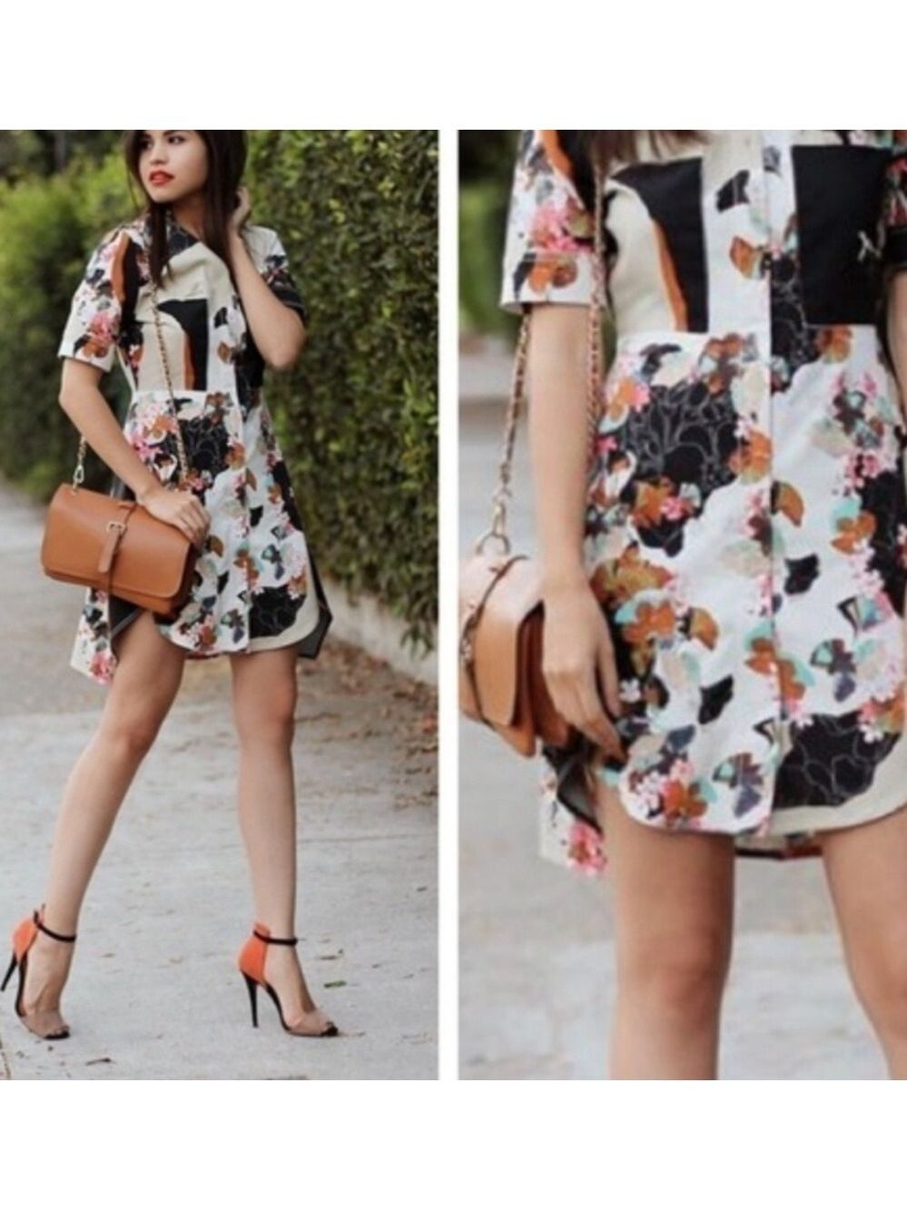 Phillip Lim Target Khaki Floral Shirt Dress